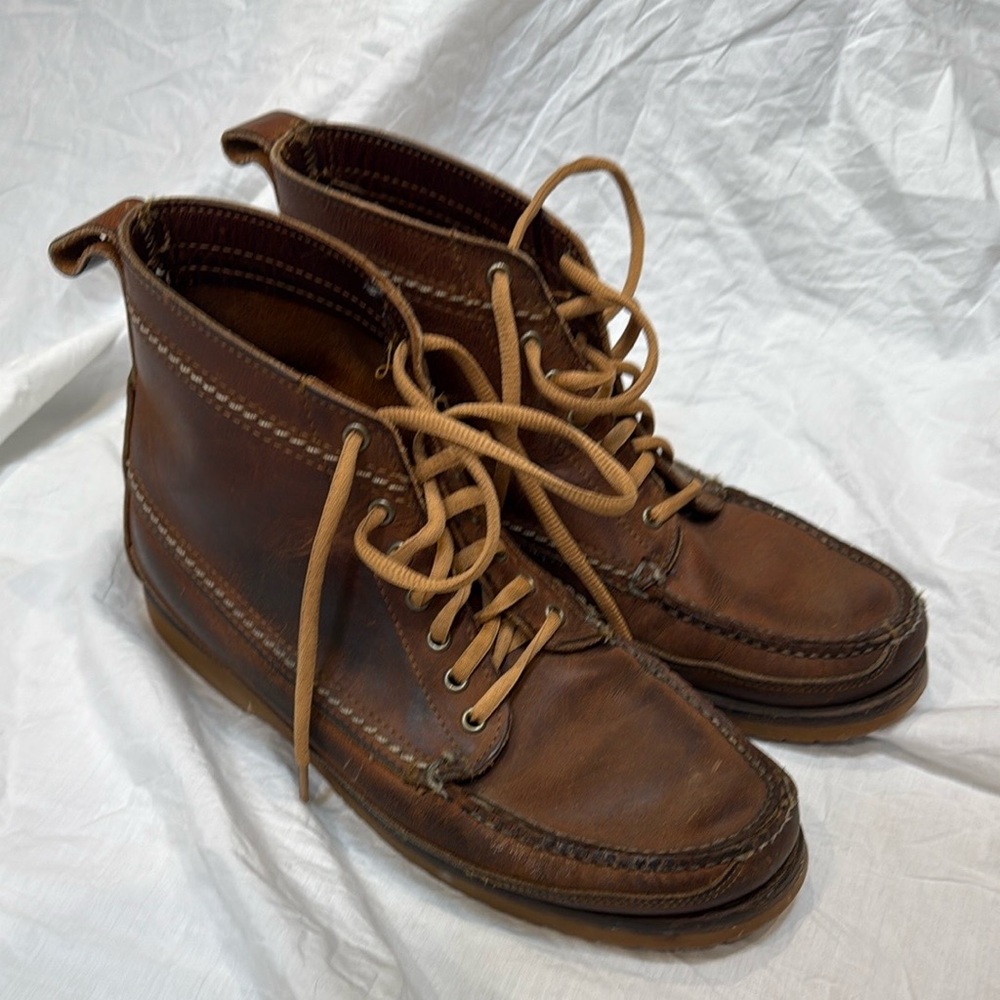 Red Wing Men's Brown Leather Moc-Toe Boots